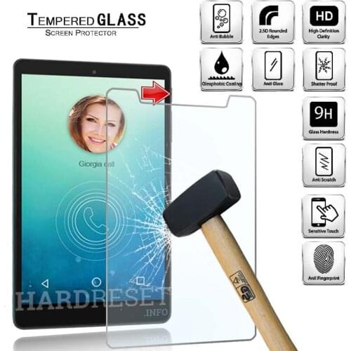 Tablet Tempered Glass Screen Protector Cover for Alcatel OneTouch PIXI 3 8.0" Full Coverage Anti-Fingerprint HD Tempered Film