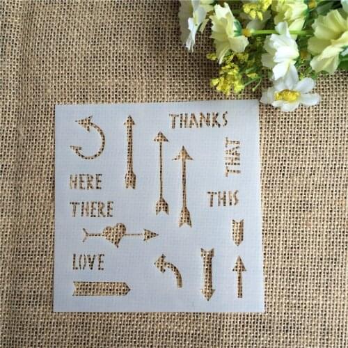 Plastic Bricks Layering Welcome Stencils DIY Decorative Embossing DIY Plastic Craft