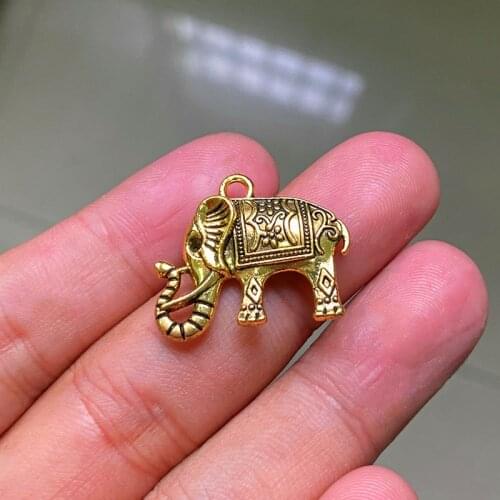 12pcs Elephant Connector Charms, For Men Jewelry DIY Necklace Bracelet Key Chain Aesthetic Accessories Jewelry Making Supplies