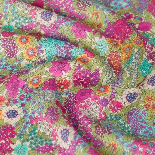 Half-Meter Liberty Fabrics Tana Lawn Cotton Floral Ciara Purple Clothing Fabrics