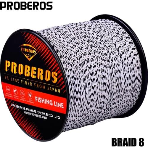 Proberos Fishline 8 strands 300M&500M&1000M&2000M Fishing Line Multicolors 8 Weaves Braided Wire 40LB-300LB PE Line