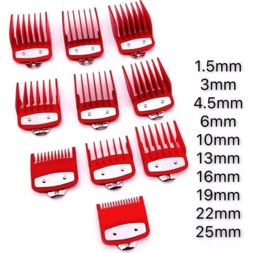 Colorful Guide Comb Multiple Sizes Metal Limited Combs Hair Clipper Cutting Tool 27RB