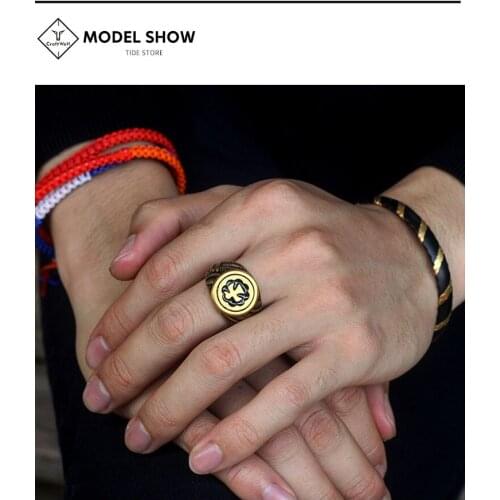 Adjustable Indian Sun Eaglet Totem Ring