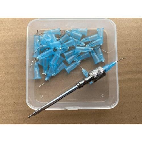 101Pis Dental 3 Way Air Water Syringe Spray Nozzles Tips Tube +100Pis Irrigation Bent Needle Tips Teeth Whitening
