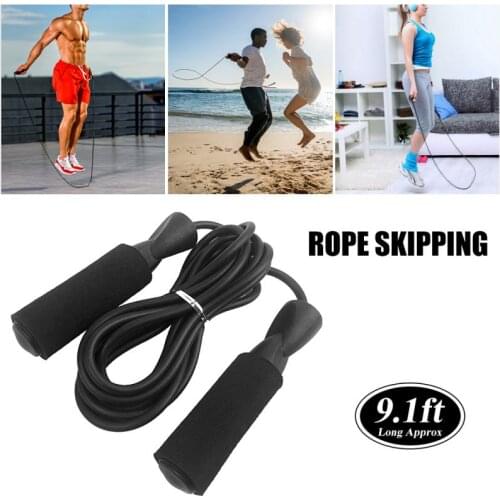 Jump Rope Fitness Skipping Rope Soft Foam Handles Fitness Home Gym Speed Endurance Training