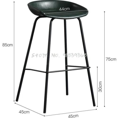 Nordic Retro High Chair Modern Coffee Shop High Chair Simple Family Bar Stool Net Red Bar Stool Light Luxury Bar Chair
