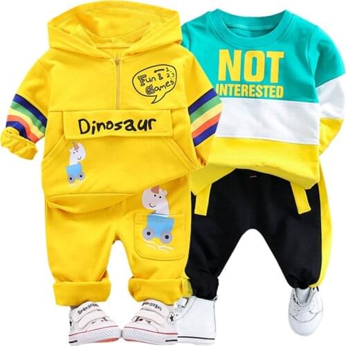 New 1-5yrs Boys Sets Spring Autumn Baby Kids Sets Cotton Sport Boy Tracksuits Kids Suits Long Sleeve T Shirt+Pants 2 pcs suit