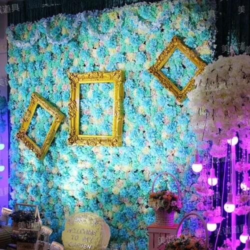 Wedding Artificial silk Hydrangea Dahlia flower wall wedding background lawn/pillar flower home market decoration