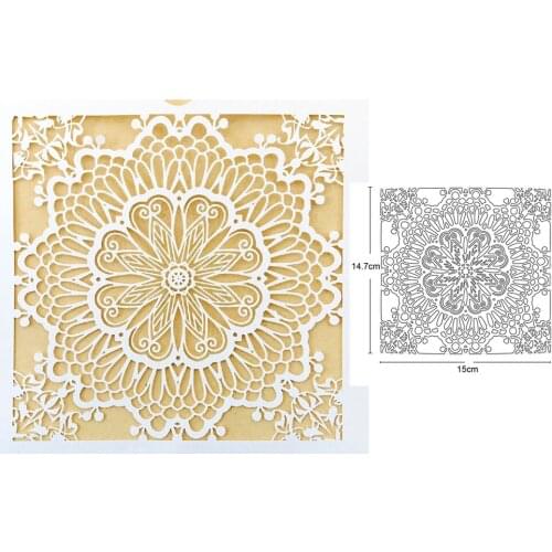 Etched Pierced Frame Metal Cutting Dies Stencil for DIY Scrapbooking Album Embossing Paper Cards Decorative Crafts Die Cuts