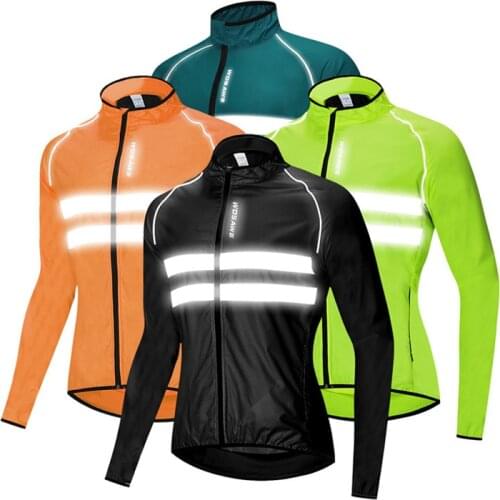 Mountain Road running Cycling Jacket Windbreaker Long-sleeved Reflective Water-repellent Fishing Super Light Cycling Jacket