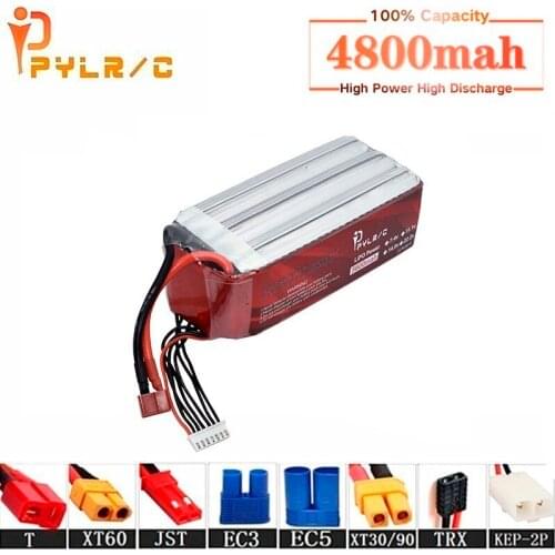 High Rate 22.2v 4800mAh Lipo Battery For RC Helicopter Parts 6s Lithium battery 22.2v 50C RC Cars Airplanes Drone Battery T/XT60