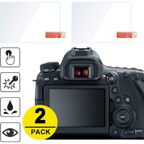 2x Tempered Glass Screen Protector for Canon EOS 6D 7D Mark II 5D Mark IV III 5D4 5D3 5DS 5DSR 1Dx 1Dc 100D 200D 250D