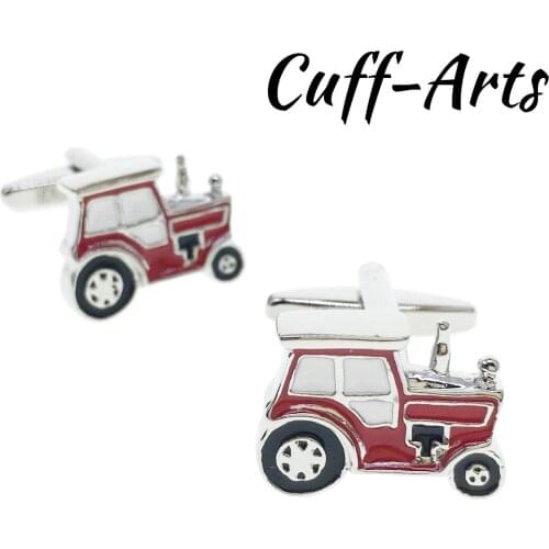 Cufflinks for Mens Red Tractor Cufflinks Gifts for Men Gemelos Les Boutons De Manchette by Cuffarts C10383