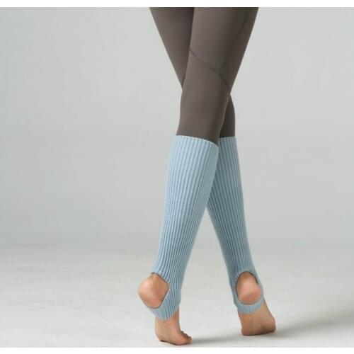 Women Winter Footsocks Winter Warmer Leg Warmer for Dancing Sports Slim Long Stocking Knee Golves Solid Color