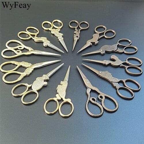 Zodiac Cross Stitch Retro Vintage Scissors Antique Needlework Tools for Sewing Embroidery Tailor Scissor Thread Fabric Cutter