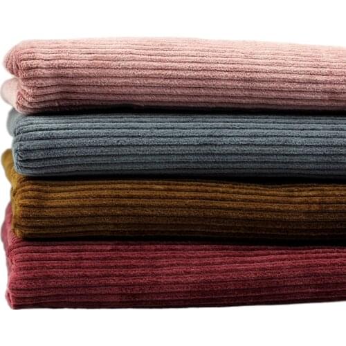 140cm Wide Wale Corduroy Fabric By the Half Yard Cotton Face cloths Stretch Spandex Facecloth Pants Suit Coat Material