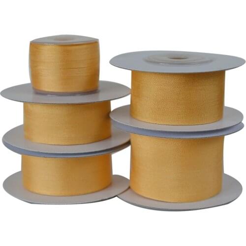 209 Goldenrod 100% Real Pure Silk Embroidery Ribbon Handcraft,Double Face Thin Taffeta Silk Tape 2/4/7/10/13/25/32mm,10/30/100m