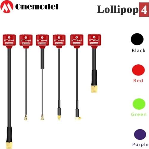 5.8G Lollipop 4 RHCP Antenna high gain 2.8Dbi FPV Transmitter/Receiver SMA/RP-SMA/MMCX/UFL Antenna for RC FPV racing drone part