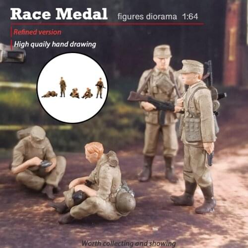 5x 1:72 Scale Hand Painted Model PVC 2cm Male Soldiers Building Sand Table Scenery Children Toy