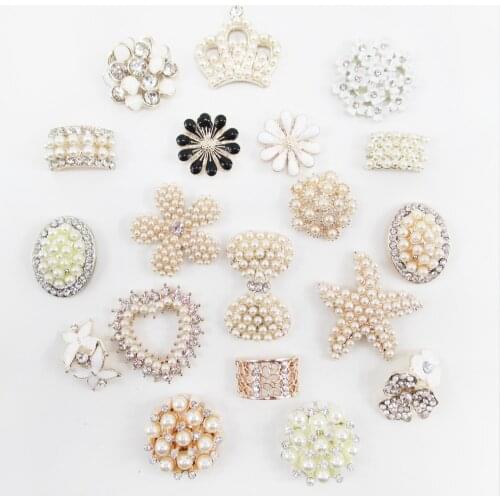 David accessories flowers series pearl&alloy pearl accessories 20 pieces,diy Fashion Gold Crystal Perle Bou Pearl,20Yc3932