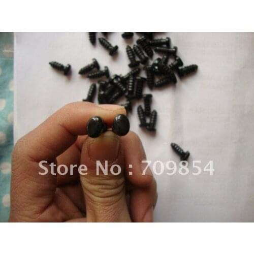Free shipping!!! 1000pcs/lot 8* 6MM oval Animal plastic black eyes toy accessories