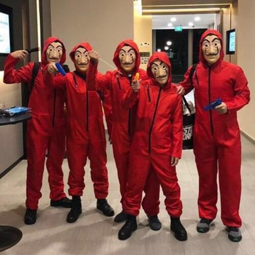 Paper House Costume Salvador Dali Cosplay The House Paper Costume Mask Party Halloween Role Playing La Casa De Papel Cos Mask