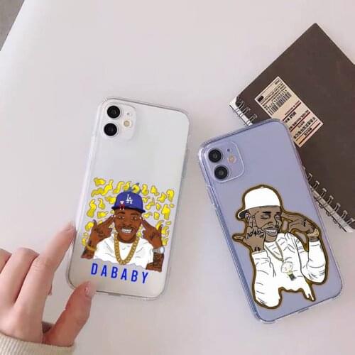 DaBaby Suge Rapper boy Phone Case For iphone 12 11 mini x xs xr pro max 8 7 6s 6 5 5s 5c se plus Transparent soft
