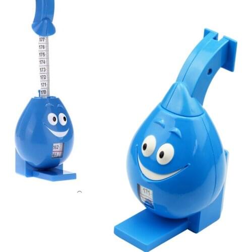 Children Growth Ruler Drops Cartoon Stadiometer Wall Mounted Height Measure Tape Smile Shape Growth Ruler High Quality