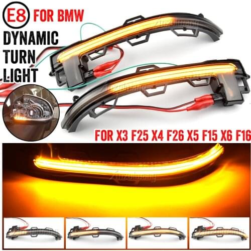 For BMW X3 F25 X4 F26 X5 F15 X6 F16 2014-2018 LED Dynamic Turn Signal Blinker Sequential Side Mirror Indicator Light