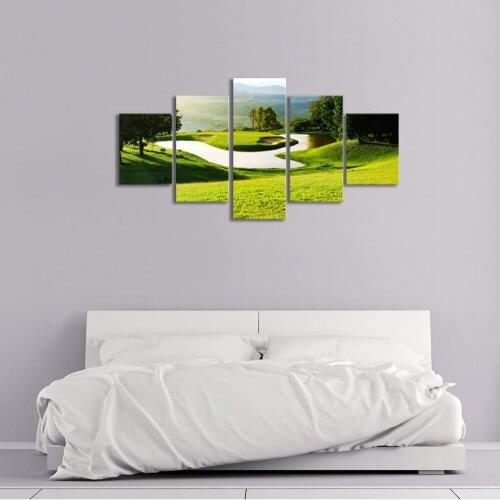 Golf Course Canvas Wall Art Landscape Painting Home Decor Green Picture Large Nature Poster Drop shipping