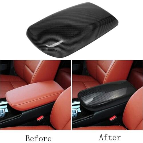 Carbon Fibrer Center Console Armrest Panel Cover Trim for-BMW X3 X4 F25 F26 2011-2017 Car Accessories