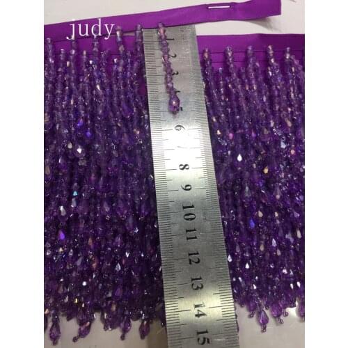 Tassels ym0288# 5cm Lace trim rhombic violet tassel DIY Latin dress costume accessory stock fringe trim alibaba express