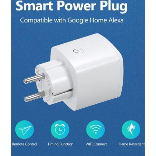 KKmoon 16A Smart Power Plug Smart Socket WIFI Socket-outlet for Household Smart Outlet Socket Plug APP Remote Control Timing
