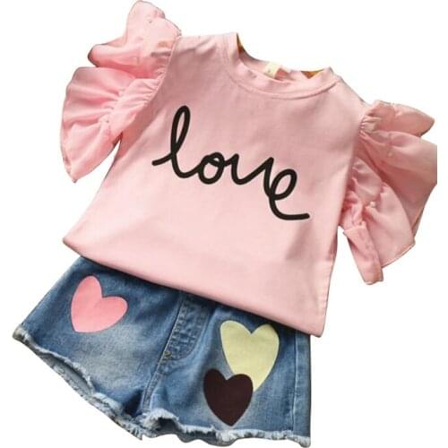 Toddler Girls Clothing Sets 2020 Summer Girls Clothes T-shirt+Shorts Outfits Kids Clothes Girls Sport Suit Children Clothing