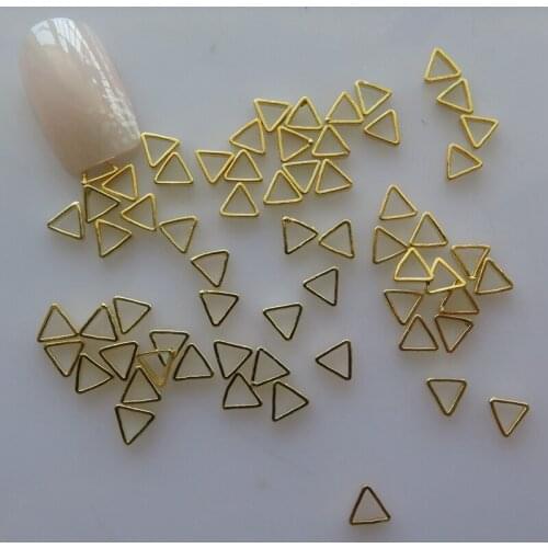 MD-839 30pcs Fancy Metal 5MM Gold Triangle Metal Charms Metal Deco Charms Nail Art