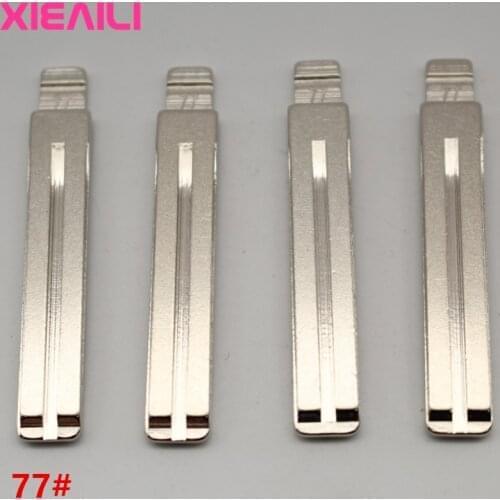 XIEAILI 50Pcs 77# Metal Blank Uncut Flip KD Remote Key Blade For Hyundai IX35/Verna For Toyota Crown S216