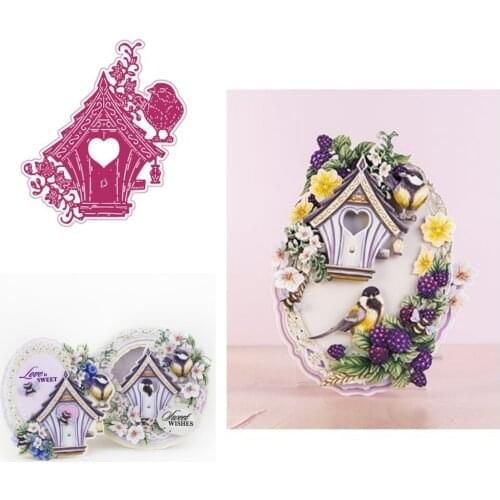 Hot Sale Bird and Bird Home Metal Cutting Dies Scrapbook Diary Decoration Stencil Embossing Template DIY Greeting Card Albums