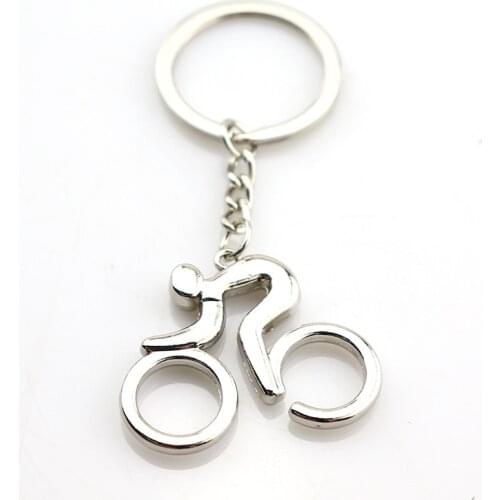 Fashion Creative Metal Sports Bicycle Key Chain Mountain Bike Key Rings Chain Gift Small Souvenirs