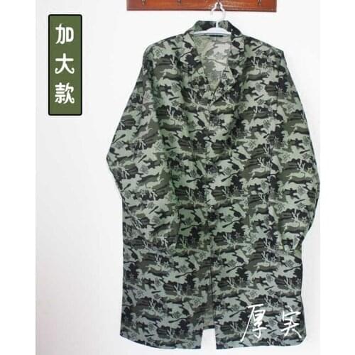 Spring and autumn camouflage mens buttoned dress coats increase fat apron