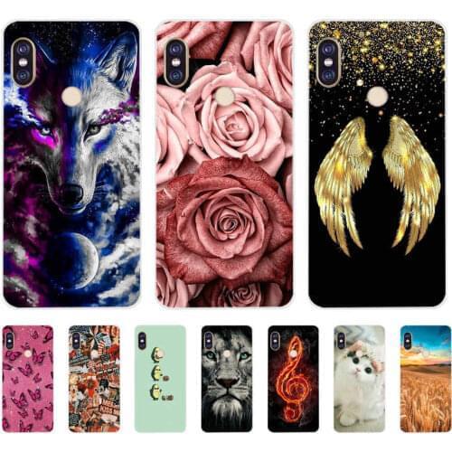 Soft TPU Case For Xiaomi Redmi Note 5 Pro Cover Transparent Coque Cute Cases for Redmi Note 5 Pro Case Flowers