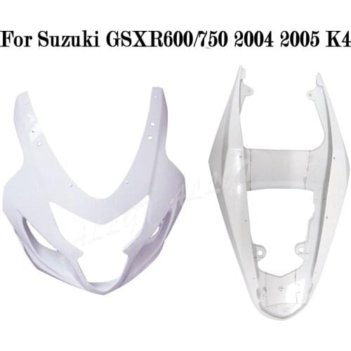 Unpainted Front Cowl & Rear Tail Fairing For SUZUKI GSXR600 750 K4 2004 2005