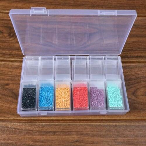 New Fashion Diamond Painting Box DIY Diamant Embroidery Mosaic Tools Bead Transparent Plastic Drill Storage Box Avoid Miss Drill