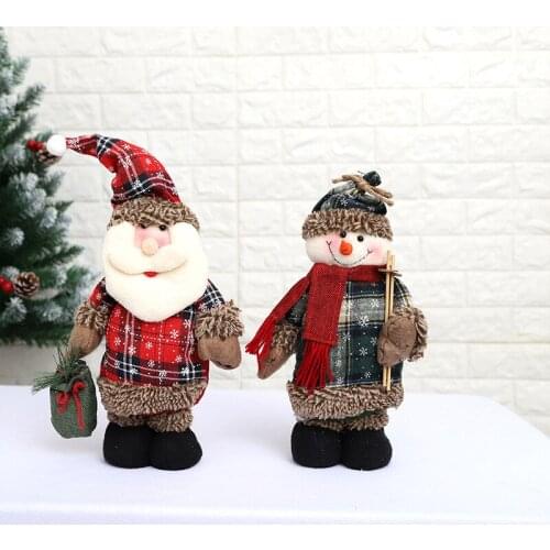 Christmas Santa Claus Snowaman Xmas Tree Hanging Pendant Doll Decoration for Home Gifts Ornaments Party Supplies Natale Decor