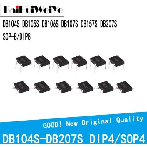 20Pcs/Lot DB104S DB105S DB106S DB107S DB157S DB207S DIP4 SOP4 SMD DIP-4 SOP-4 Rectifier Bridge Rectifier New Original Chipset