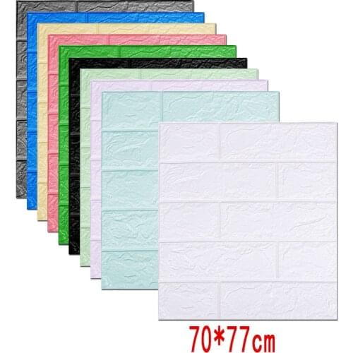 Foam 3D Tile Brick Wall Sticker Self-Adhesive DIY Wallpaper Panels Decor