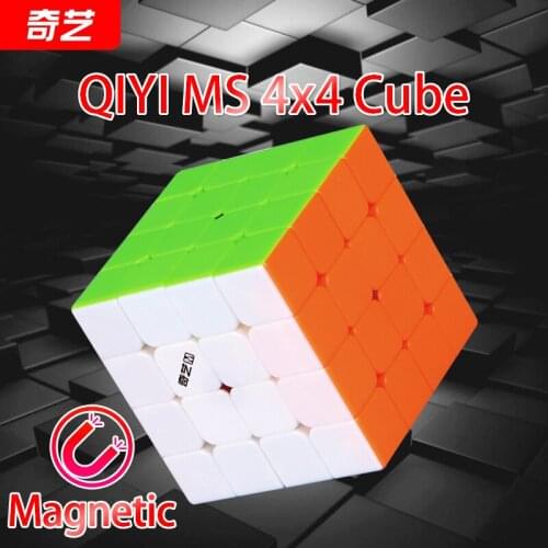 QiYi MoFangGe Qiyi MS Series 4x4 Magnetic Magic Cube Professional Qiyi M S Speed 4x4x4 Cube Stickerless Magnets Cube Puzzle