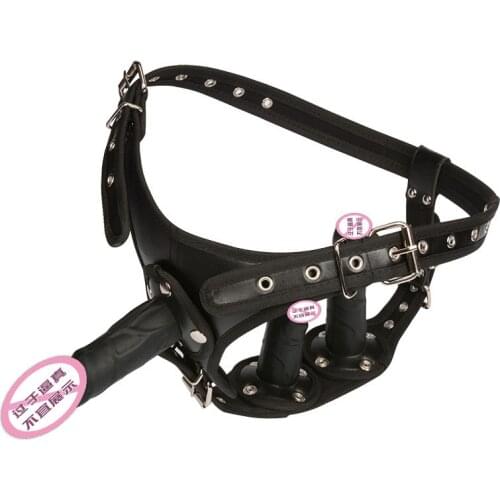 SM Wear Dildo SM Forced Orgasm Belt Holder Harness Belt PU Leather Female Masturbation Wear PU Panties Sexual Toy Adult Fetish