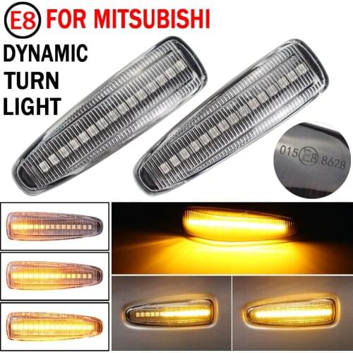 2pcs For Mistubishi Outlander Sport Mirage Sport Lancer Evolution X LED Dynamic Side Marker Turn Signal Lights 8351A001