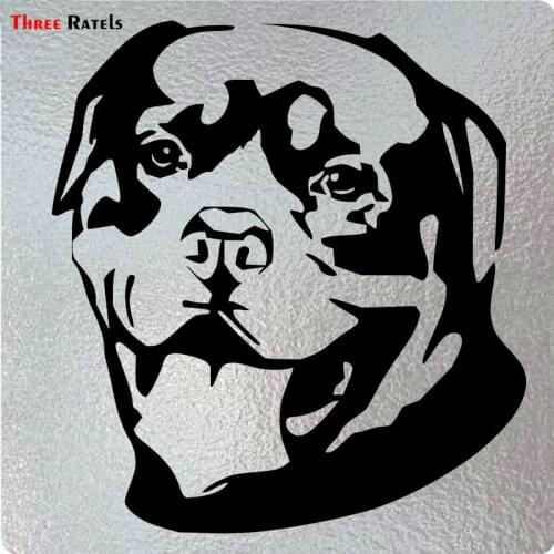 Three Ratels LBH332 #13.9x15cm Funny Car Sticker Lovely Rottweiler Vinyl Decal Stickers And Decals