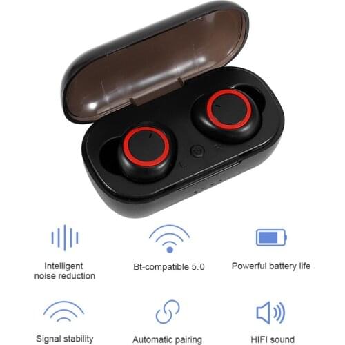 Y50 TWS Bluetooth-Compatible Earphone Wireless Headphones Stereo Headphones Sports Earphones With Charging Box For Smartphone